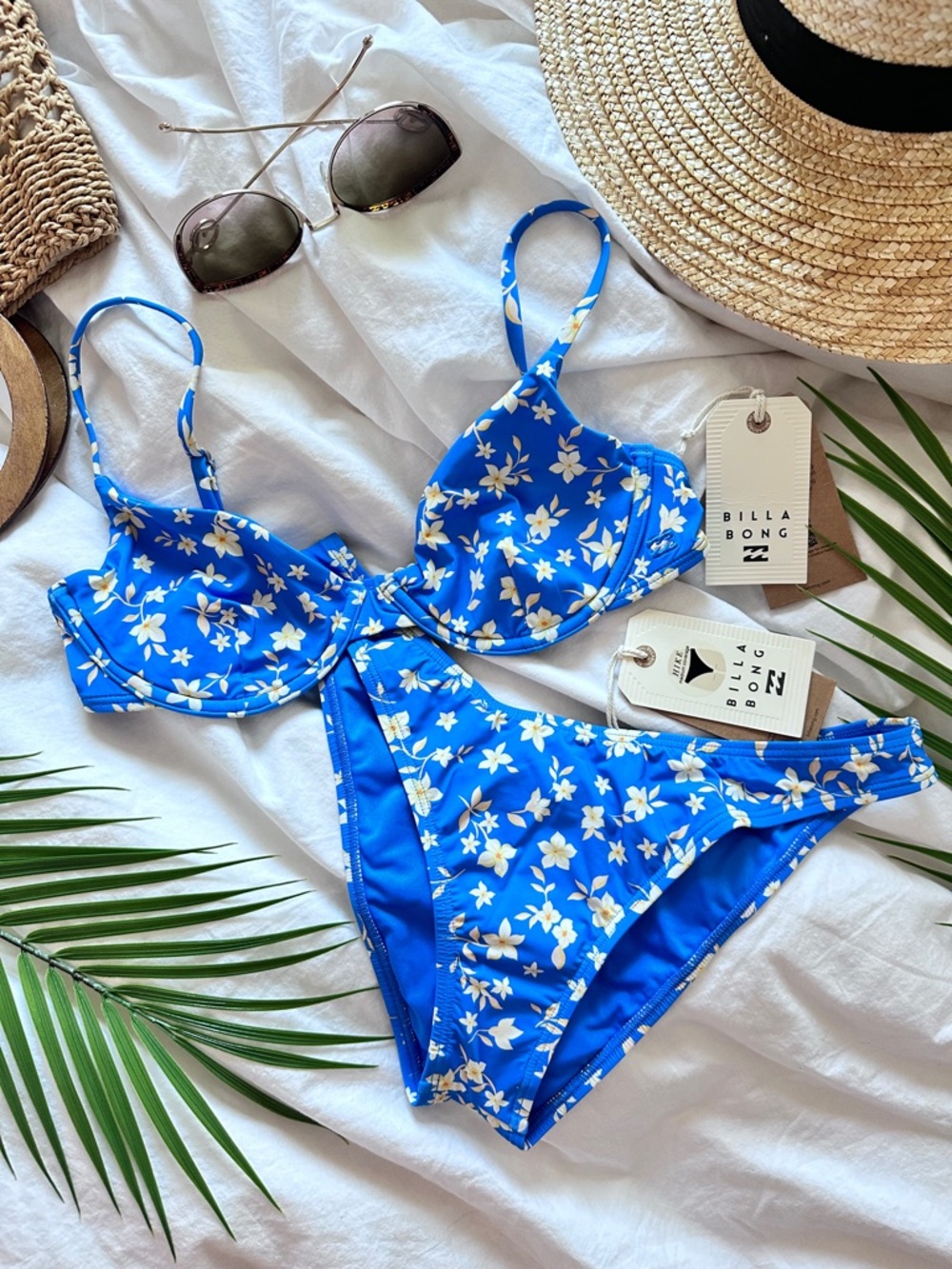 Billabong Blue Floral Underwire Bikini Set - Picture 5 of 14